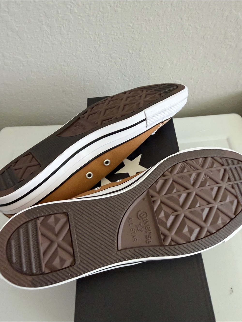 Converse Low-Top Sneakers in Tan with White Accents - Picture 5 of 5